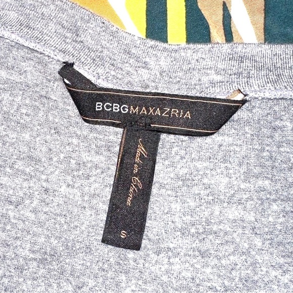 BCBG Maxazria Women’s S Bodycon Stretch Green Tide Multi Jersey Dress Short Slv - Picture 7 of 10